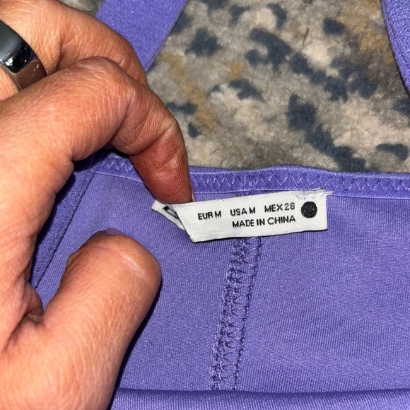 Zara Purple Crop Top - Picture 6 of 7